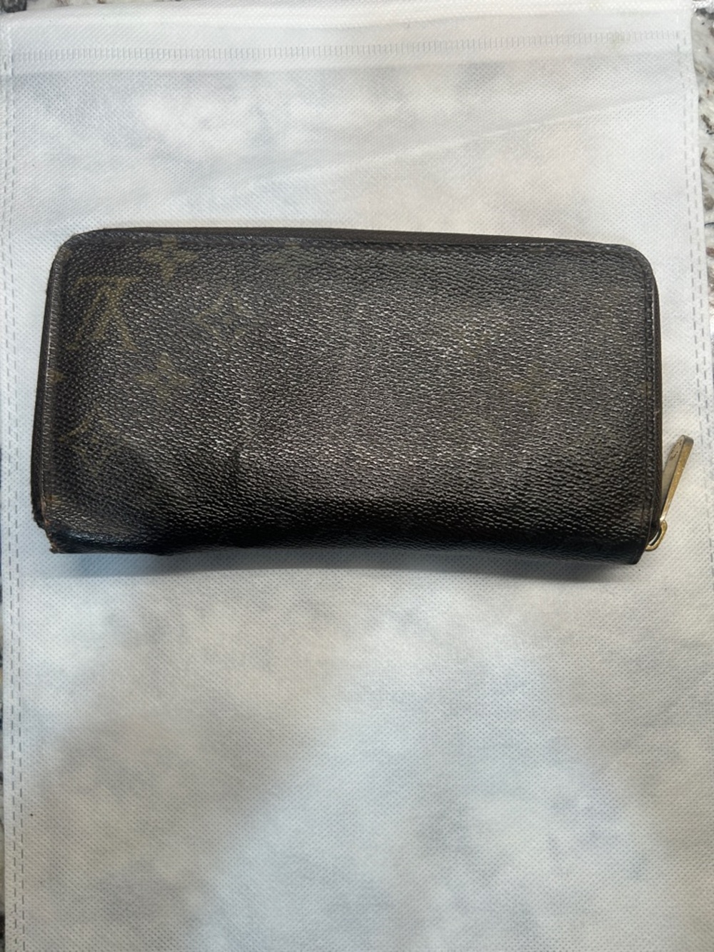 Louis Vuitton Black/Brown Monogram Zip-Around Wallet - Picture 2 of 14